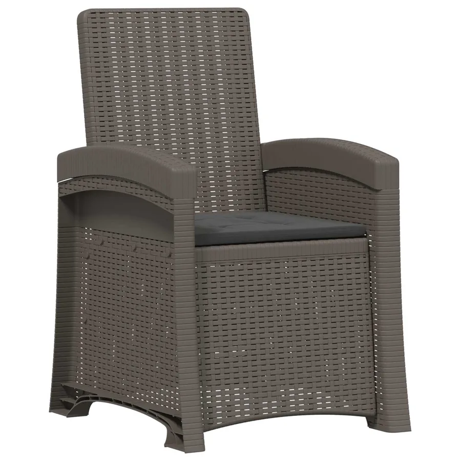 Chaise de jardin inclinable imitant le rotin PP - 2