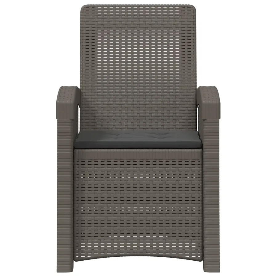 Chaise de jardin inclinable imitant le rotin PP - 3