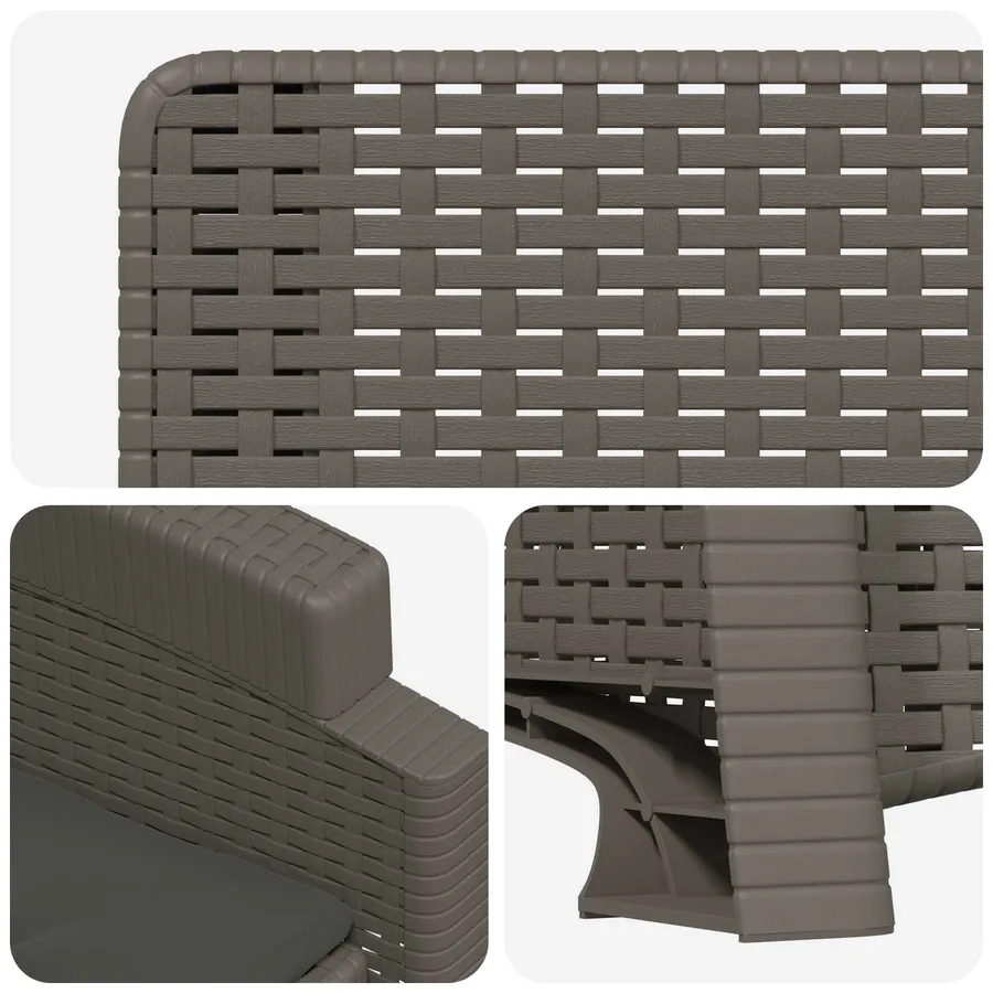 Chaise de jardin inclinable imitant le rotin PP - 6