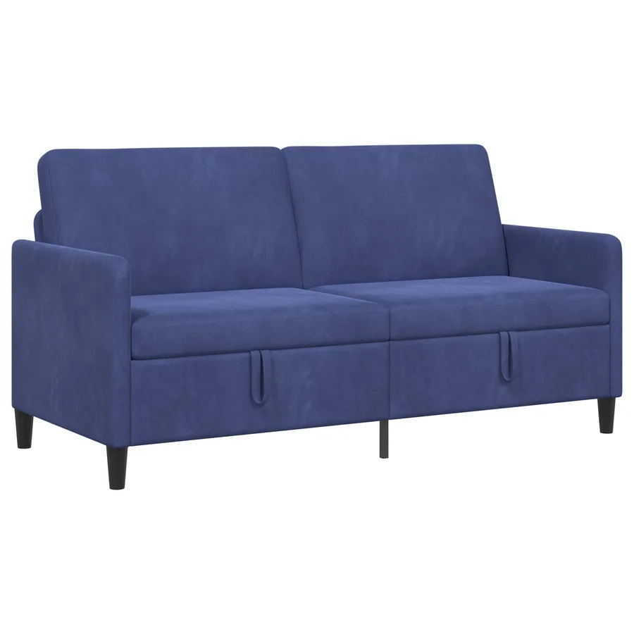Sofa avec rangement Bleu police 172 x 78 x 87 cm Polyester - 2