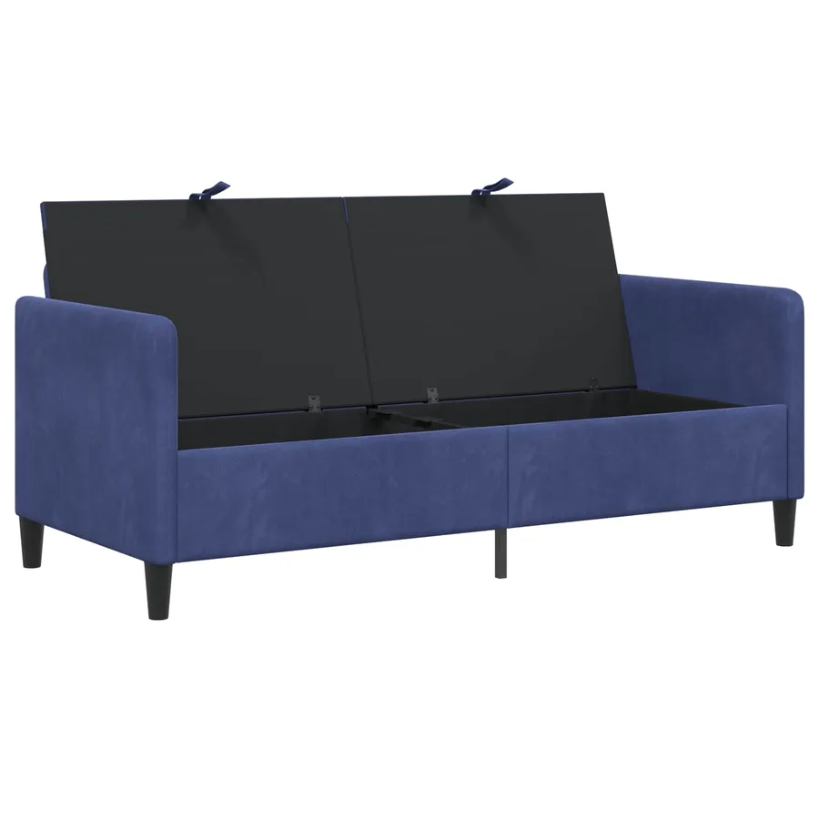Sofa avec rangement Bleu police 172 x 78 x 87 cm Polyester - 4