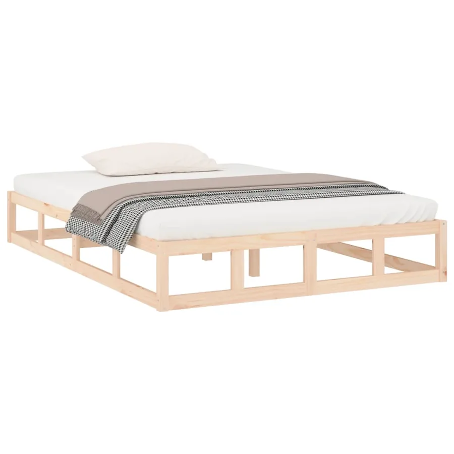 Cadre de lit sans matelas 120x200 cm bois massif - 3