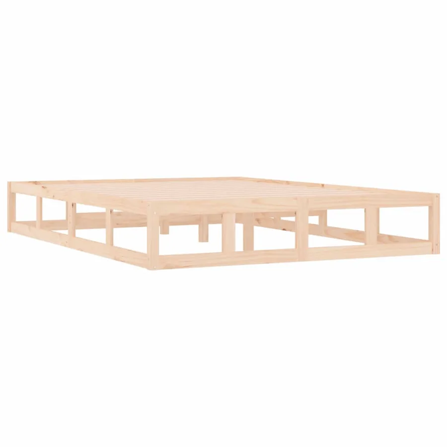 Cadre de lit sans matelas 120x200 cm bois massif - 4