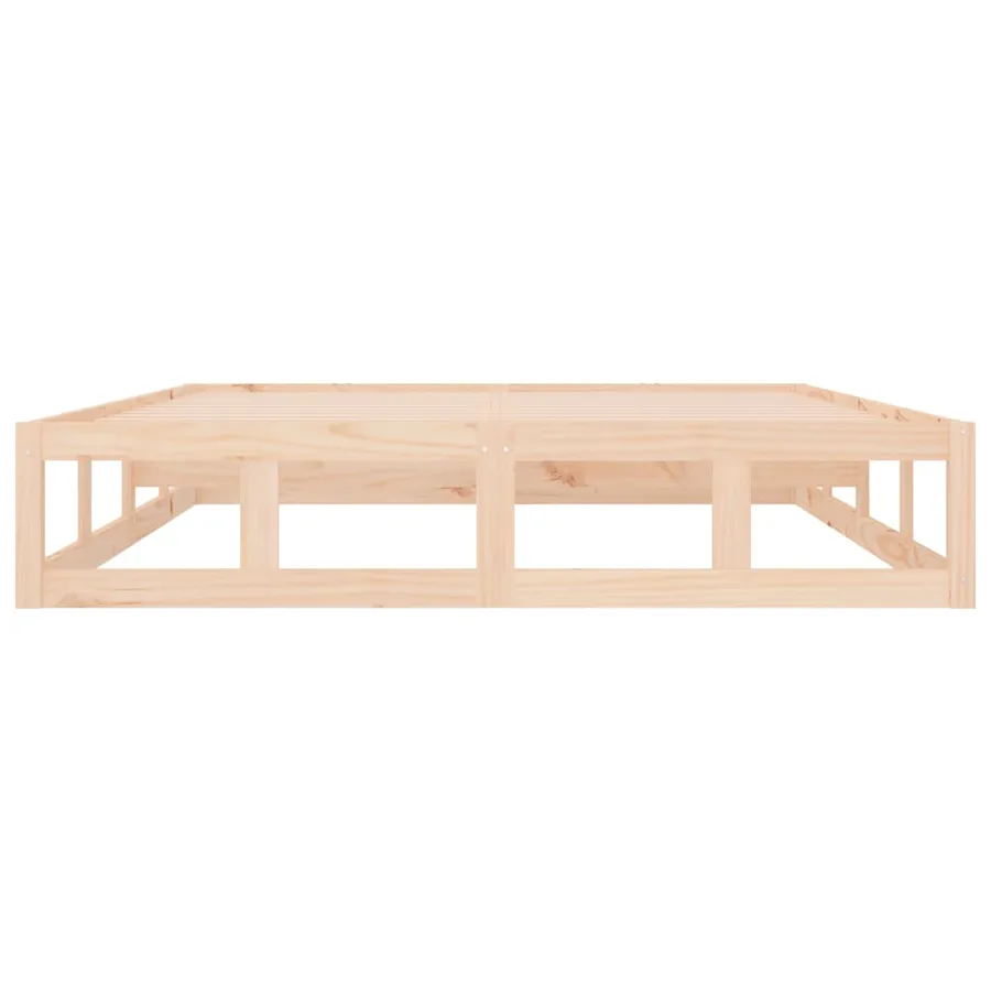 Cadre de lit sans matelas 120x200 cm bois massif - 5