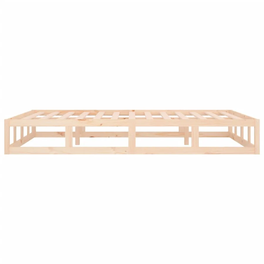 Cadre de lit sans matelas 120x200 cm bois massif - 7