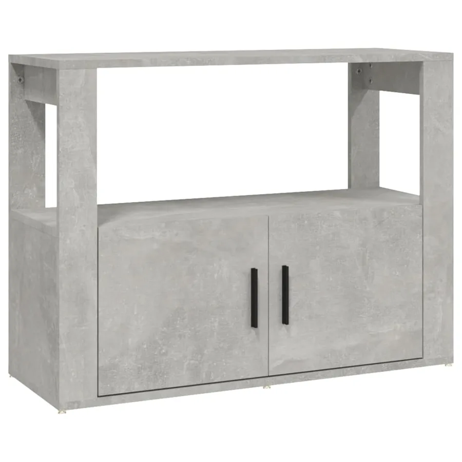 Buffet Gris béton 80x30x60 cm Bois d'ingénierie - 2