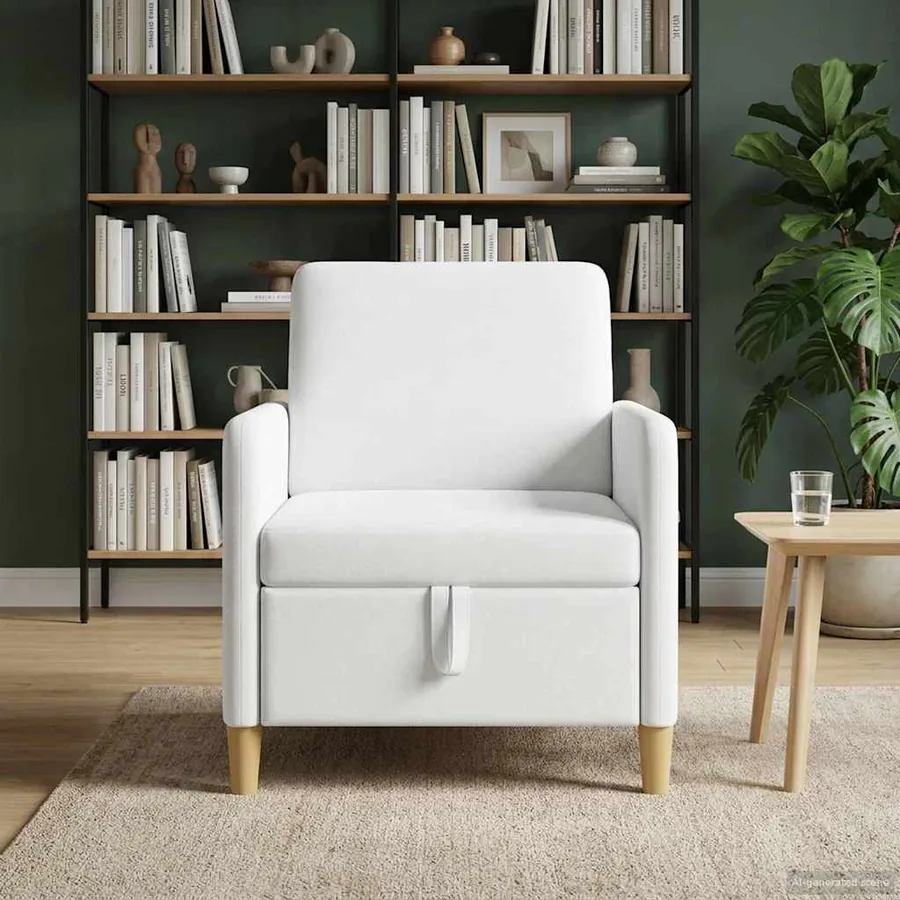 Sofa avec rangement Blanc 72 x 78 x 87 cm Polyester