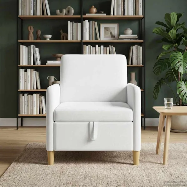 Sofa avec rangement Blanc 72 x 78 x 87 cm Polyester