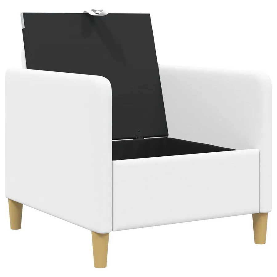 Sofa avec rangement Blanc 72 x 78 x 87 cm Polyester - 4