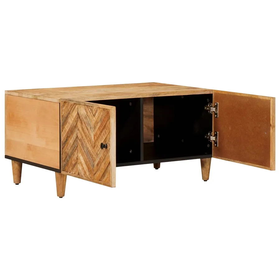Table basse Marron 80 x 50 x 40 cm Bois de mangue massif - 2