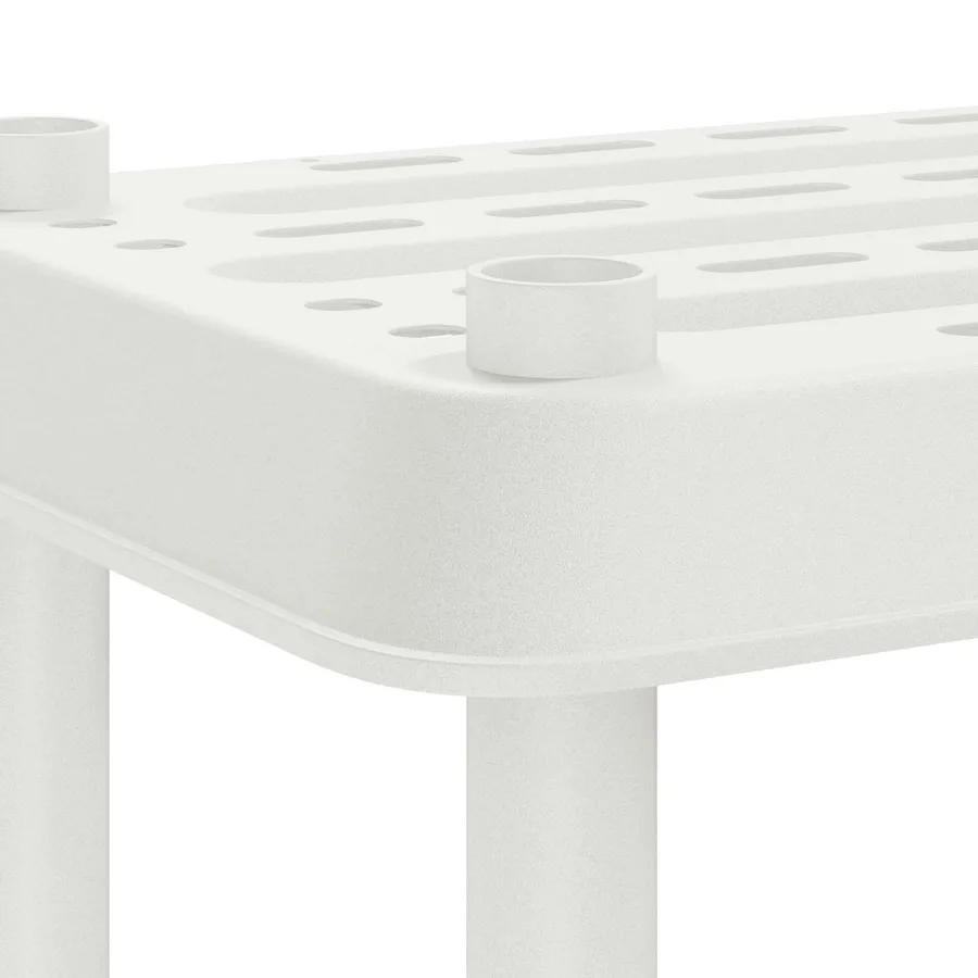 Unité de rangement 5 niveaux 100 x 40 x 177 cm PP Blanc - 7