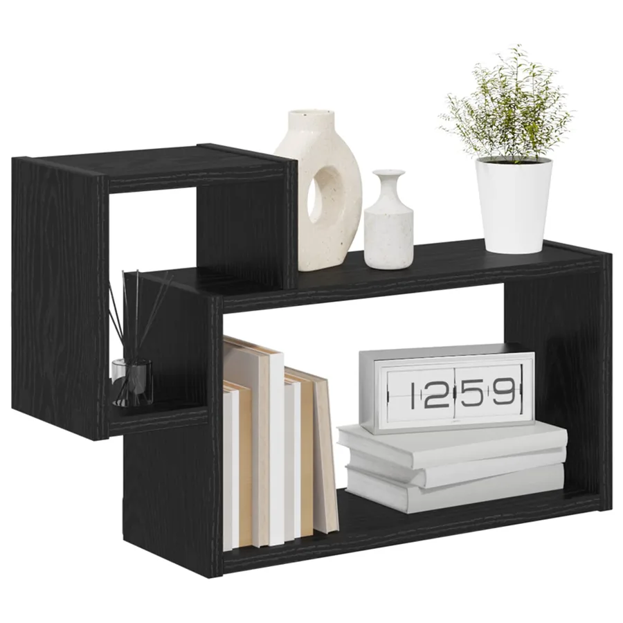 Étagère Murale Montage mural Chêne noir 55 x 15 x 35 cm - 2