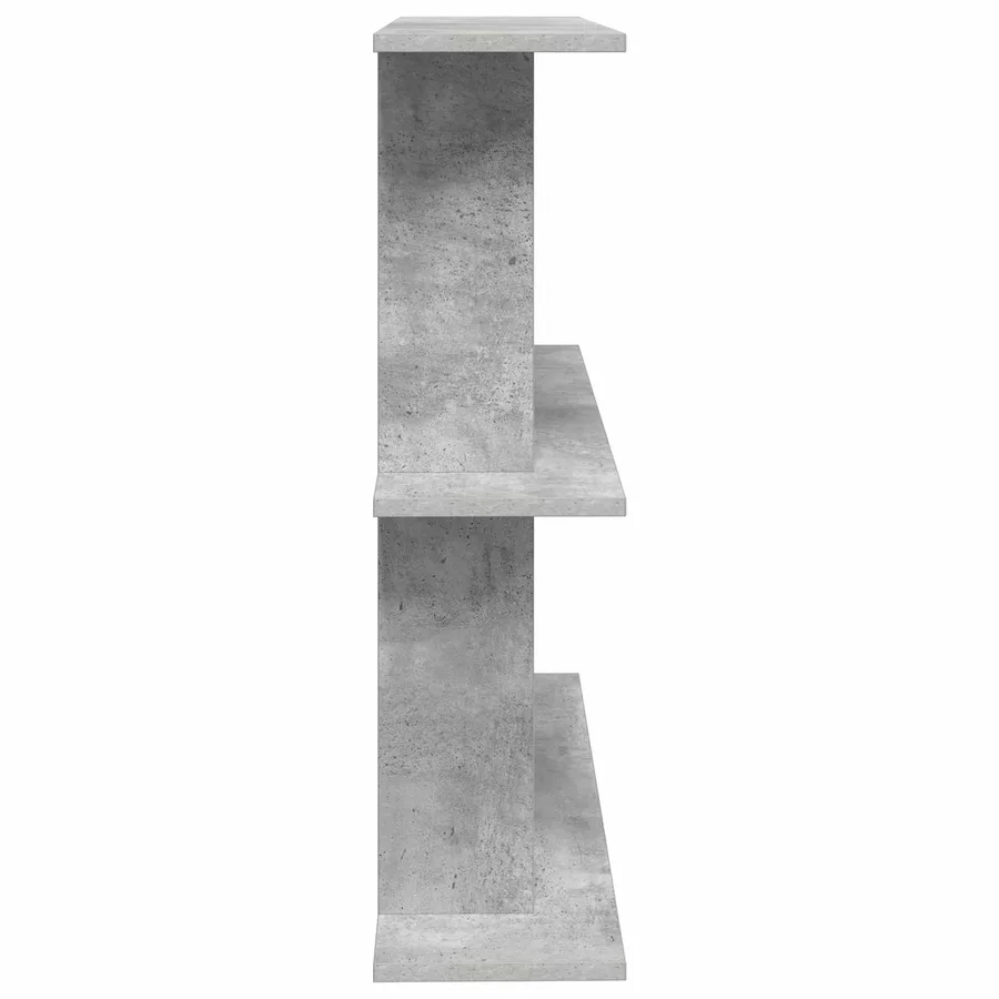 Étagère Murale Montage mural Gris béton 80 x 20 x 75 cm - 4
