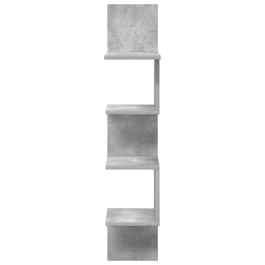 Étagère Murale Montage mural Gris béton 32 x 21 x107 cm - 3