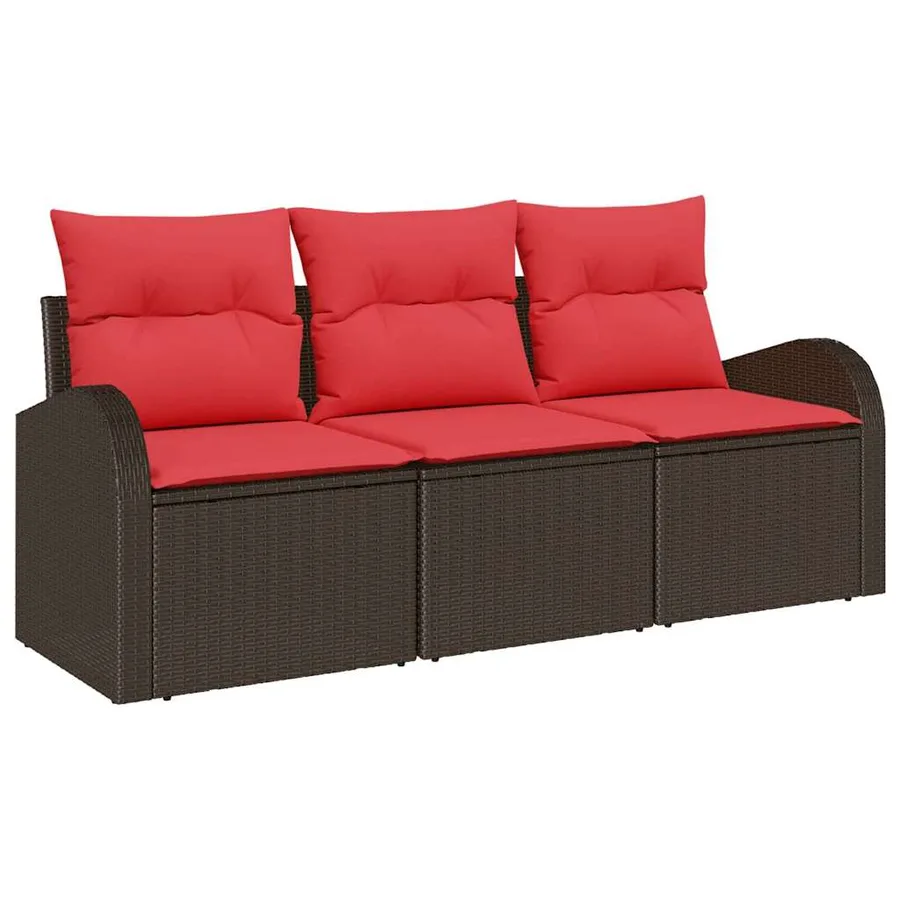 Ensemble de canapé de jardin Marron polyrotin - 2