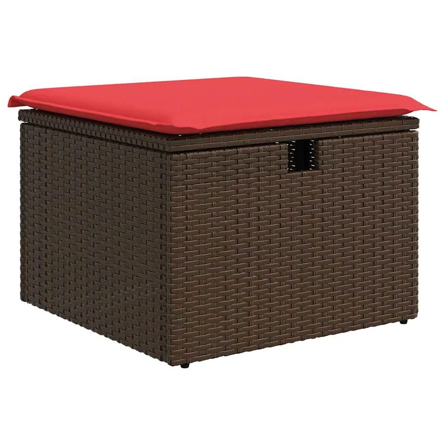 Ensemble de Canapés avec coussin Marron et rouge polyrotin - 6