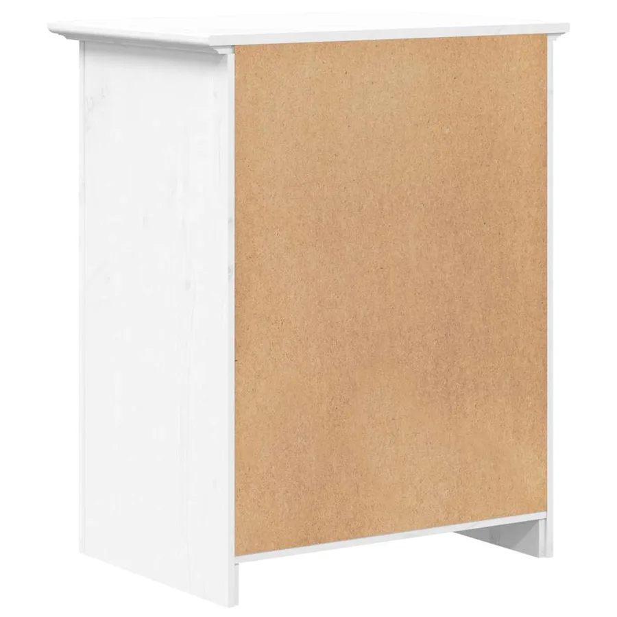 Table de chevet BODO blanc 53x38,5x67 cm bois de pin massif - 6