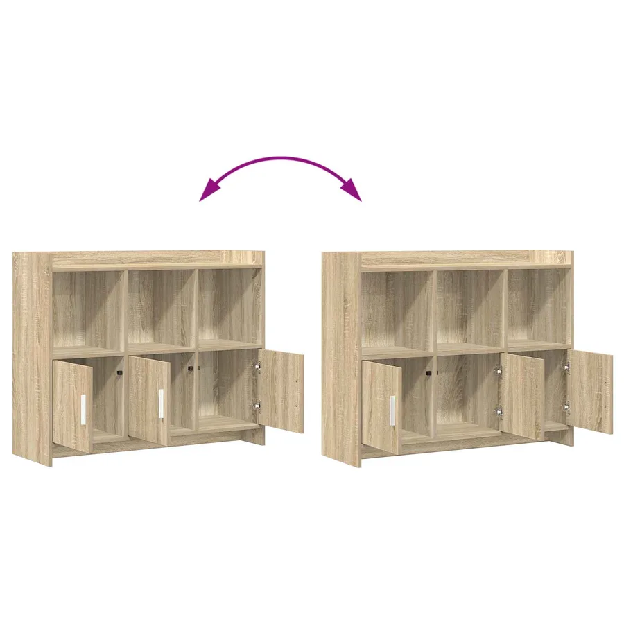 Buffet Chêne Sonoma 98,5 x 33 x 80 cm Bois d'ingénierie - 9