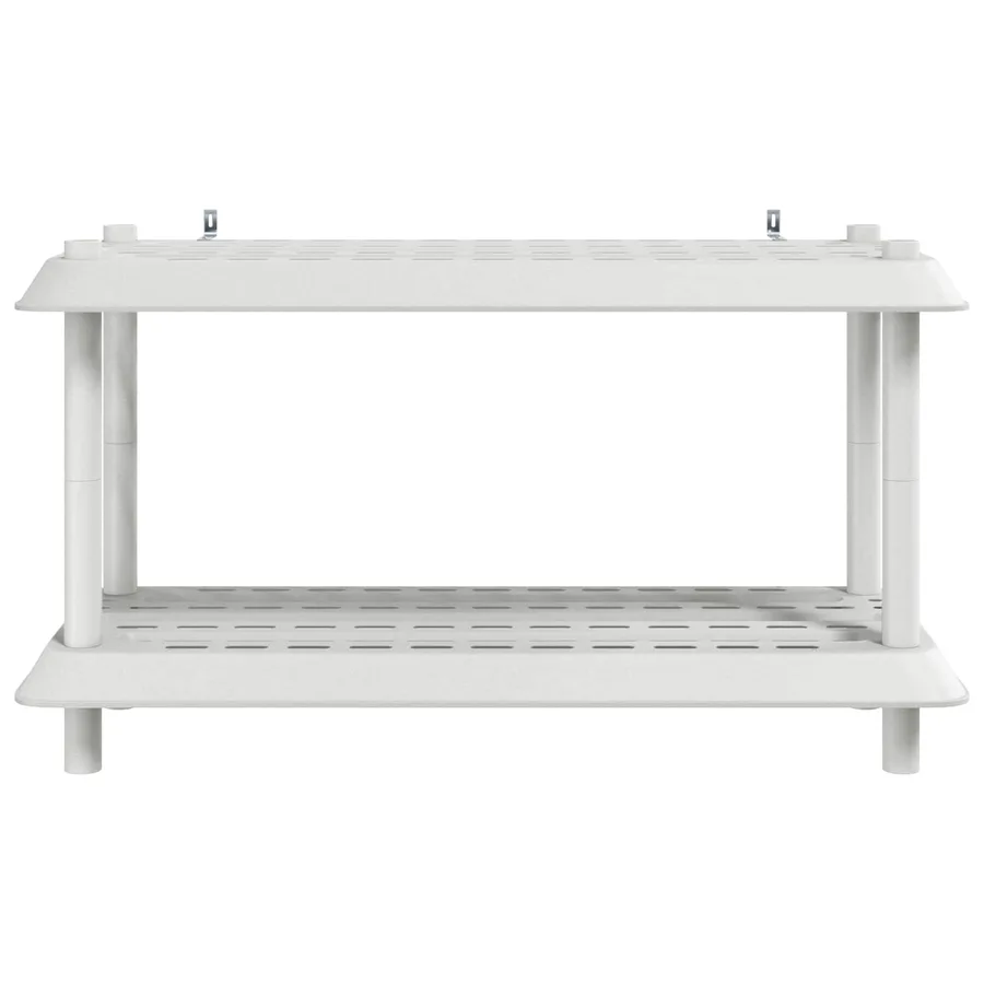 Unité de rangement 2 niveaux 100 x 40 x 55,5 cm PP Blanc - 5