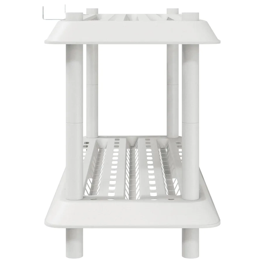 Unité de rangement 2 niveaux 100 x 40 x 55,5 cm PP Blanc - 6
