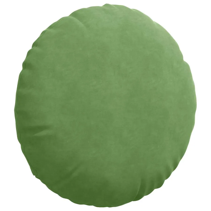 Coussins de siège 2 pcs Vert clair Ø 40 x 13 cm Velours - 5