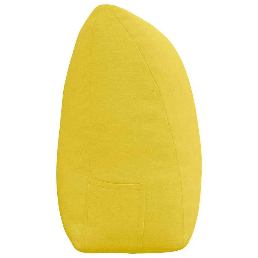 Coussin de Dos Jaune clair 200 x 24 x 50 cm tissu - 7