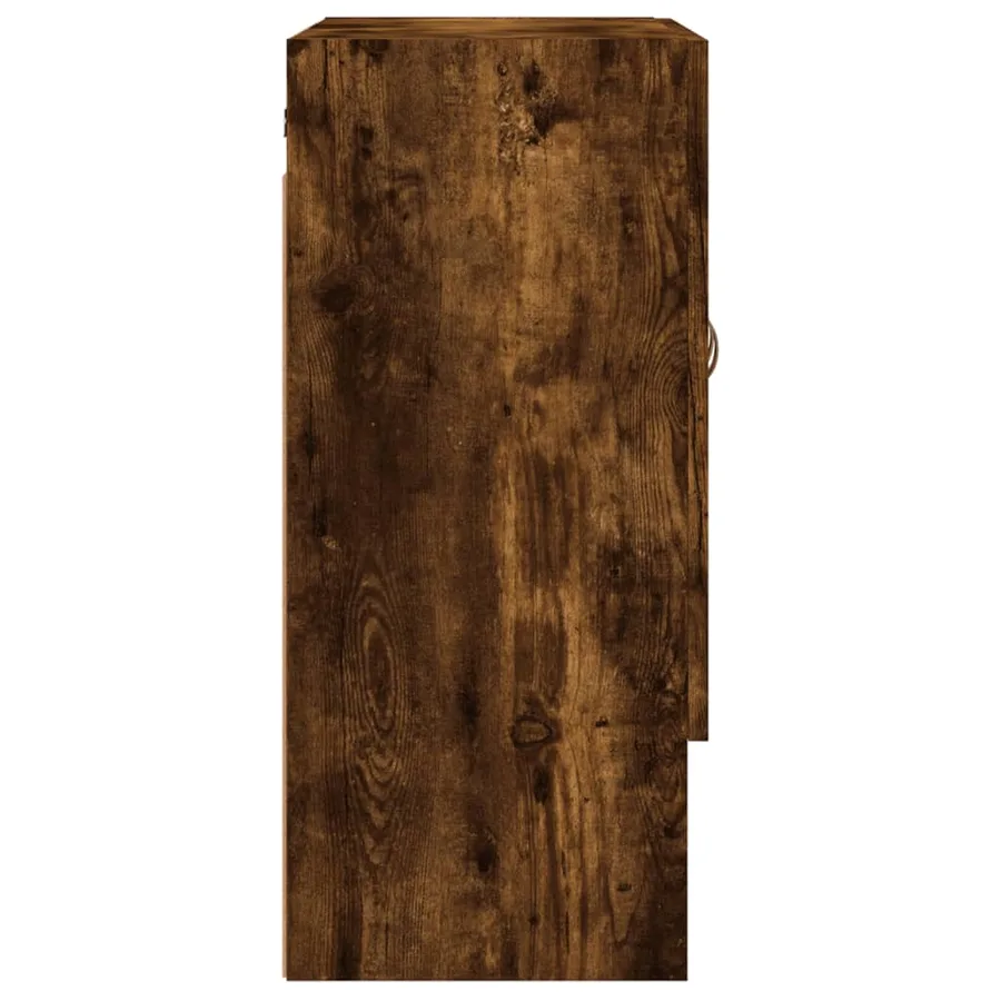Armoire murale chêne fumé 60x31x70 cm bois d'ingénierie - 7