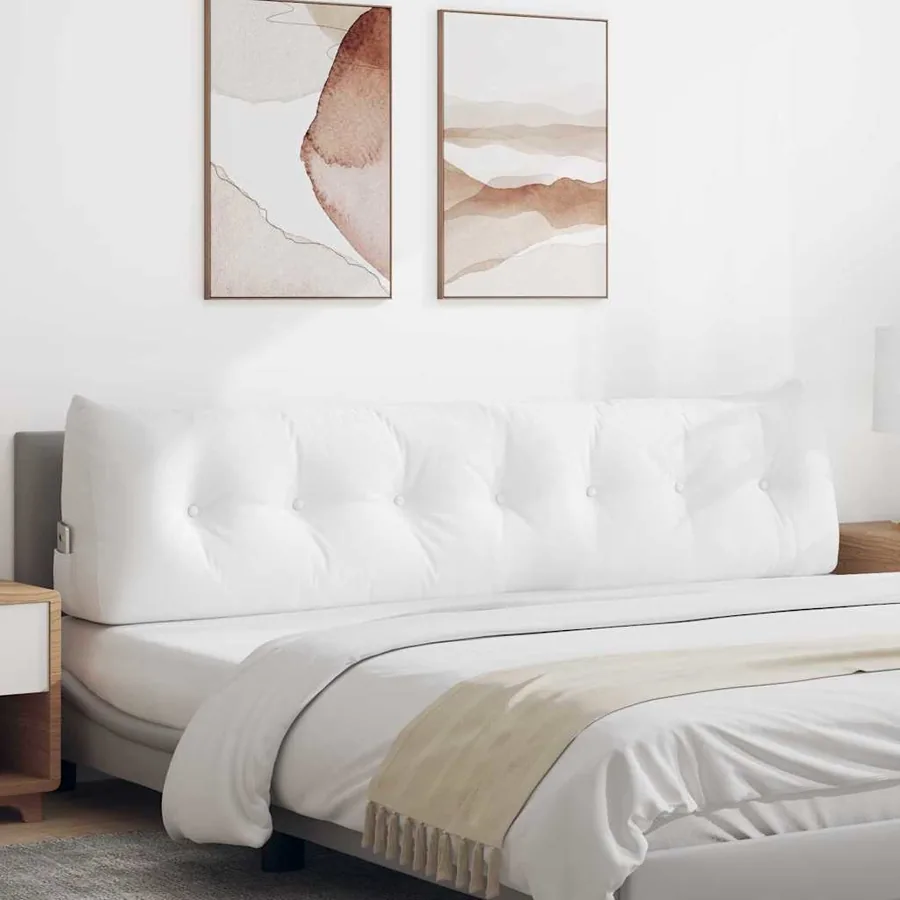 Coussin de Dos Blanc 200 x 24 x 50 cm tissu