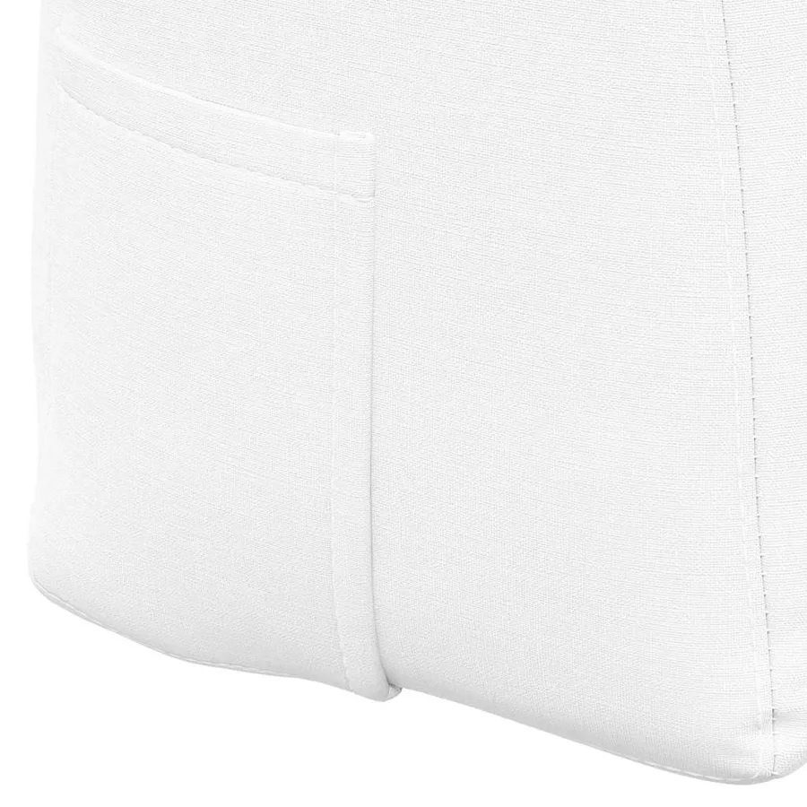 Coussin de Dos Blanc 200 x 24 x 50 cm tissu - 9