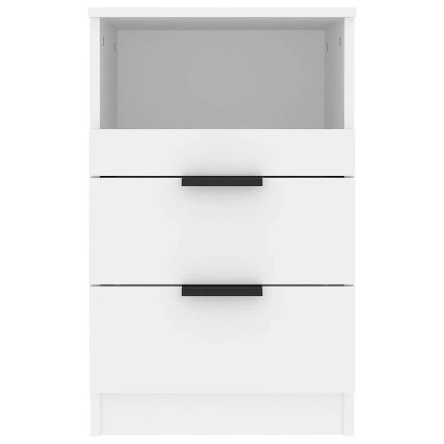 Tables de chevet 2 pcs Blanc Bois d'ingénierie - 6