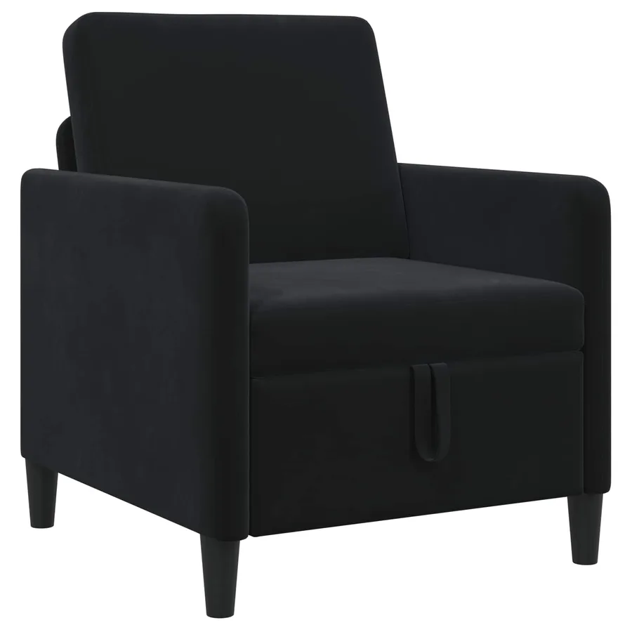 Sofa avec rangement Noir 72 x 78 x 87 cm Polyester - 2