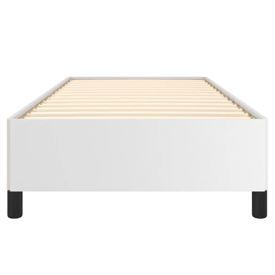 Cadre de lit sans matelas blanc 90x190 cm similicuir - 5