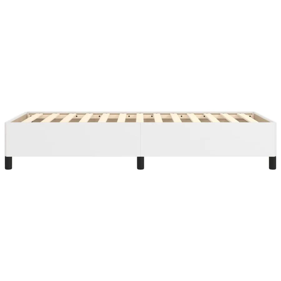 Cadre de lit sans matelas blanc 90x190 cm similicuir - 6