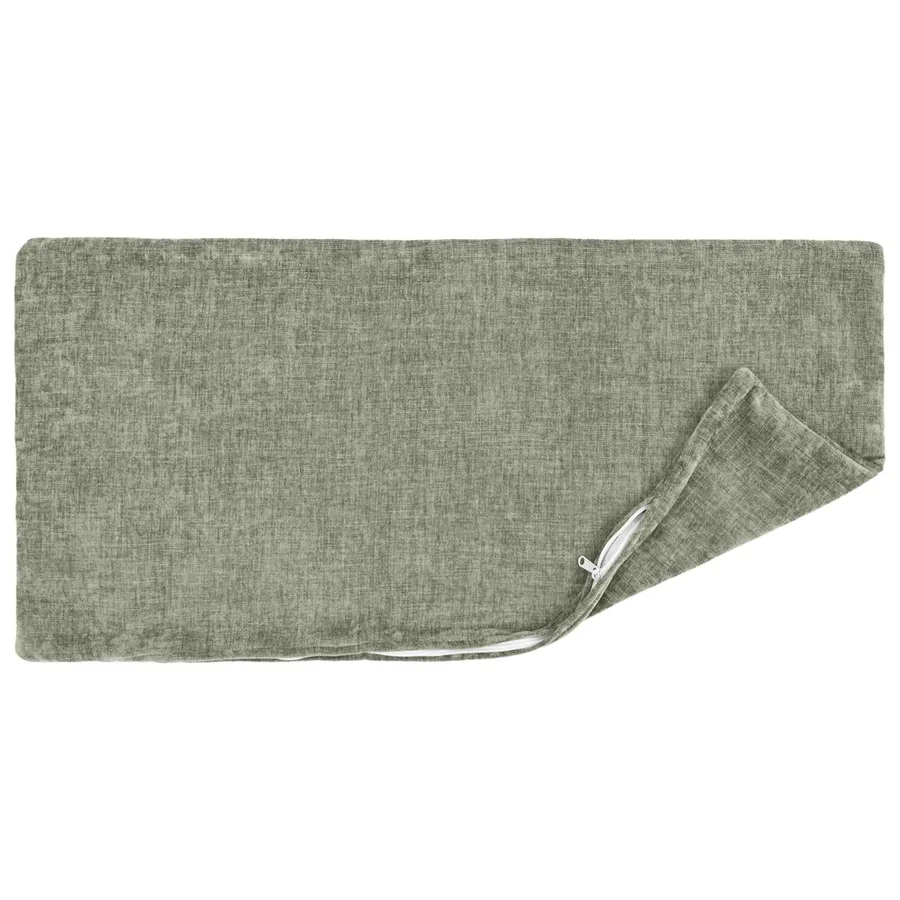 Housse de coussin 6 pcs HEERLEN Vert 30 x 50 cm Tissu Chenille - 3
