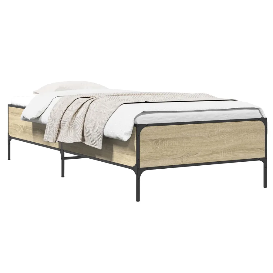 Cadre de lit Chêne Sonoma 80 x 200 cm Bois d'ingénierie - 2
