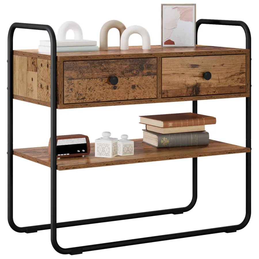 Table console Bois ancien 100 x 40 x 75 cm Bois d'ingénierie - 3