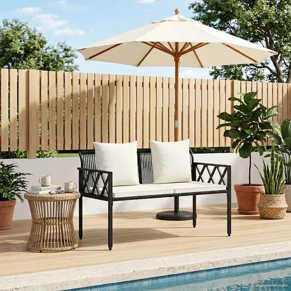 Bancs d'extérieur 2 -Seater 116 x 56 x 75 cm polyrotin