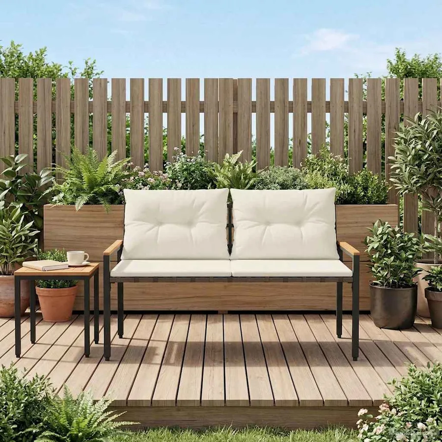 Banc extérieur 2 -Seater 116 x 67,5 x 72 cm polyrotin - 3