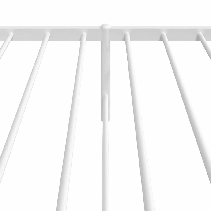 Cadre de lit métal sans matelas avec tête de lit blanc 80x200cm - 8