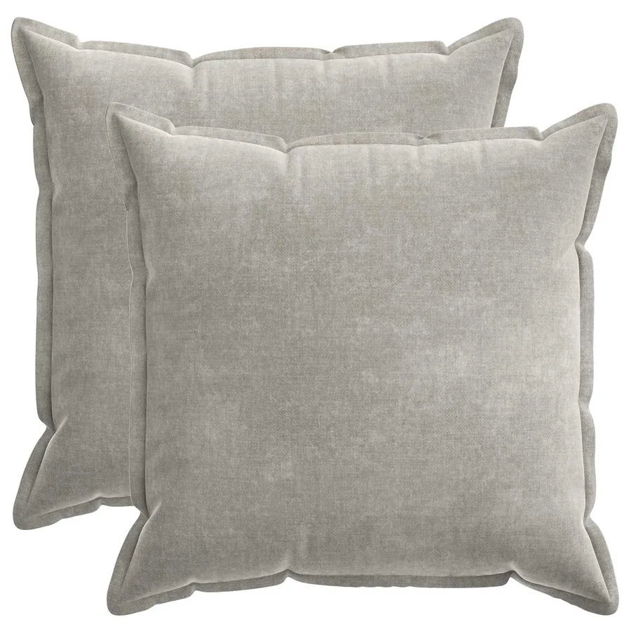 Housse de coussin 2 pcs HOUTEN Gris clair 80 x 80 cm