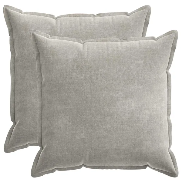 Housse de coussin 2 pcs HOUTEN Gris clair 80 x 80 cm