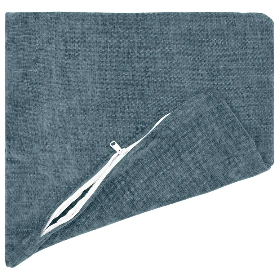 Housse de coussin 2 pcs HEERLEN Bleu 40 x 40 cm Tissu Chenille - 3