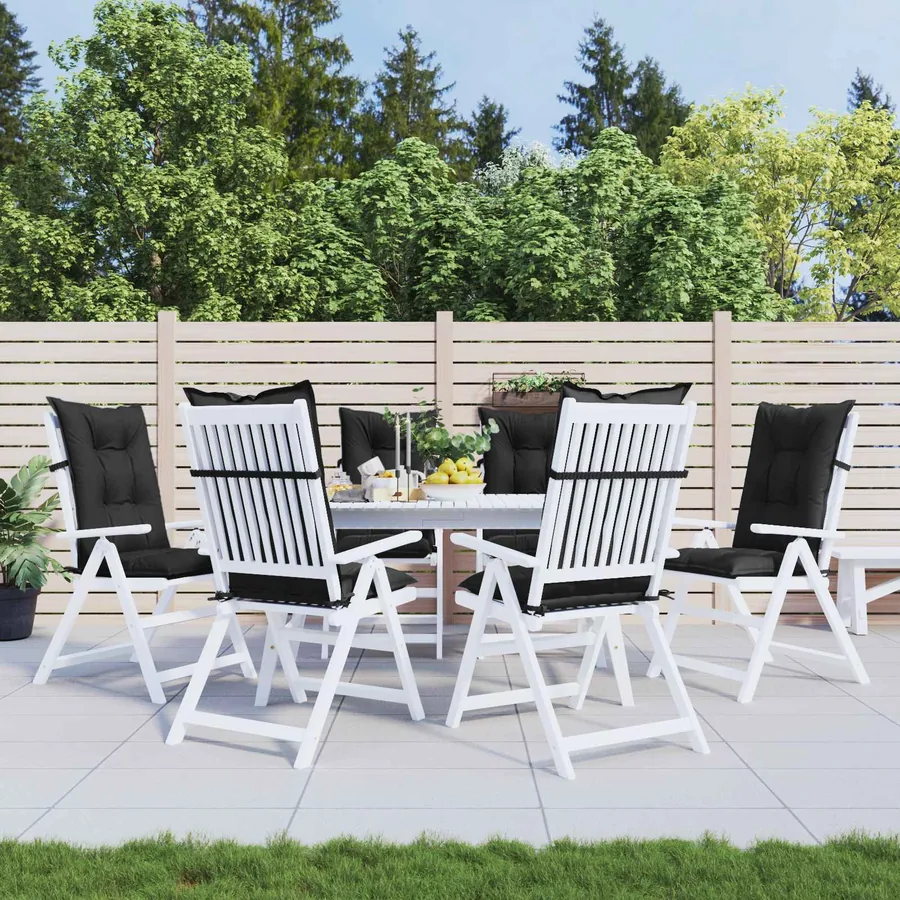 Ensemble de coussins de chaise à dossier haut 6 pcs
