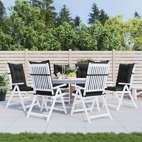 Ensemble de coussins de chaise à dossier haut 6 pcs