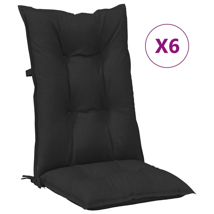 Ensemble de coussins de chaise à dossier haut 6 pcs - 4