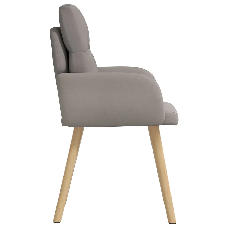 Chaises de salle à manger 2 pcs Tissu Taupe 60 x 56 x 96 cm - 4