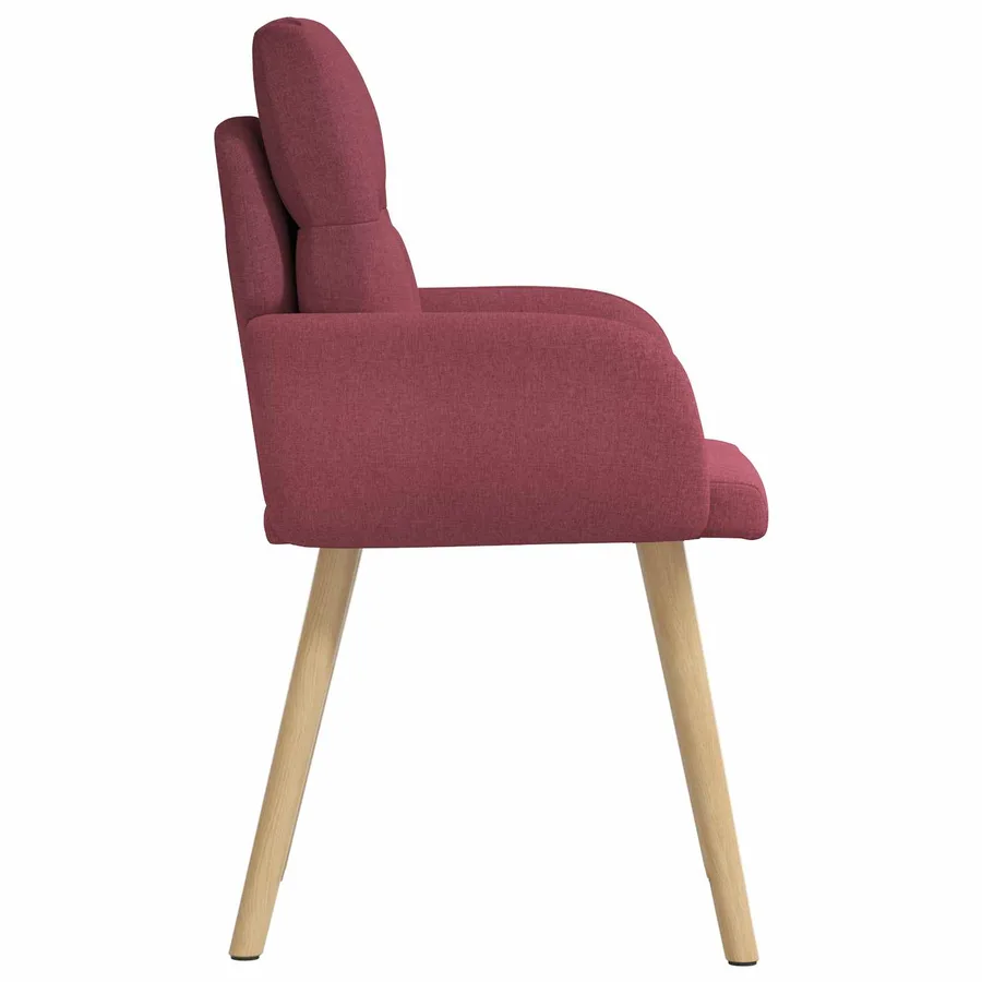 Chaises de salle à manger 2 pcs Tissu Bordeaux 60 x 56 x 96 cm - 4