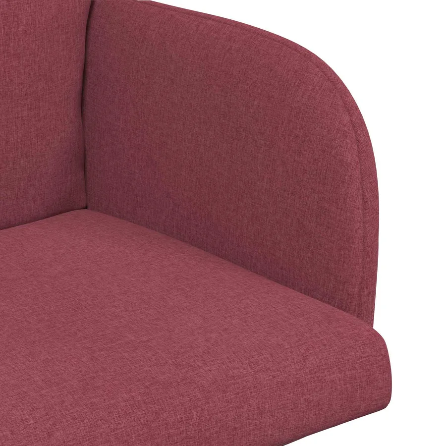 Chaises de salle à manger 2 pcs Tissu Bordeaux 60 x 56 x 96 cm - 6