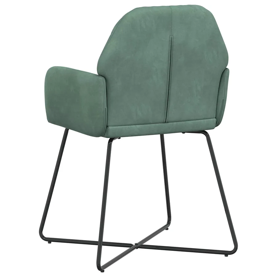 Chaises de salle à manger 2 pcs Velours Vert Mer - 5