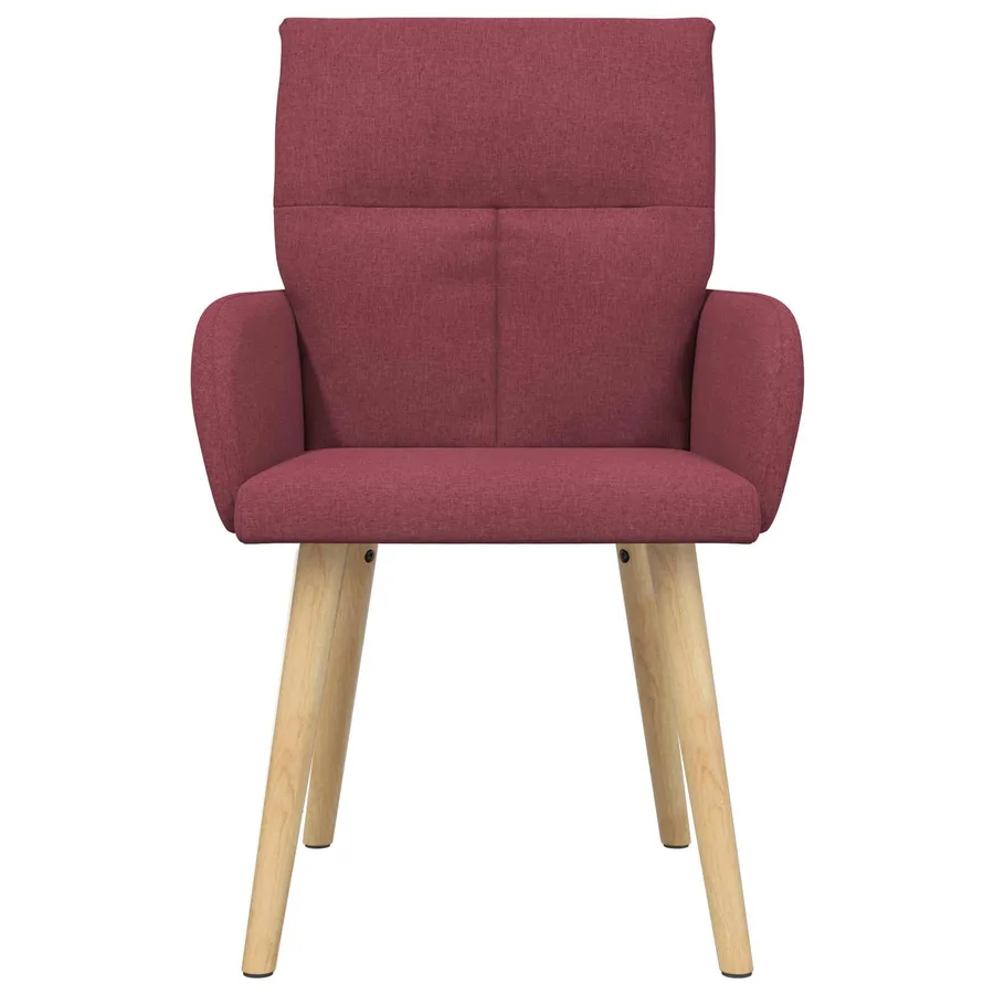 Chaises de salle à manger 4 pcs Tissu Bordeaux 60 x 56 x 96 cm - 3